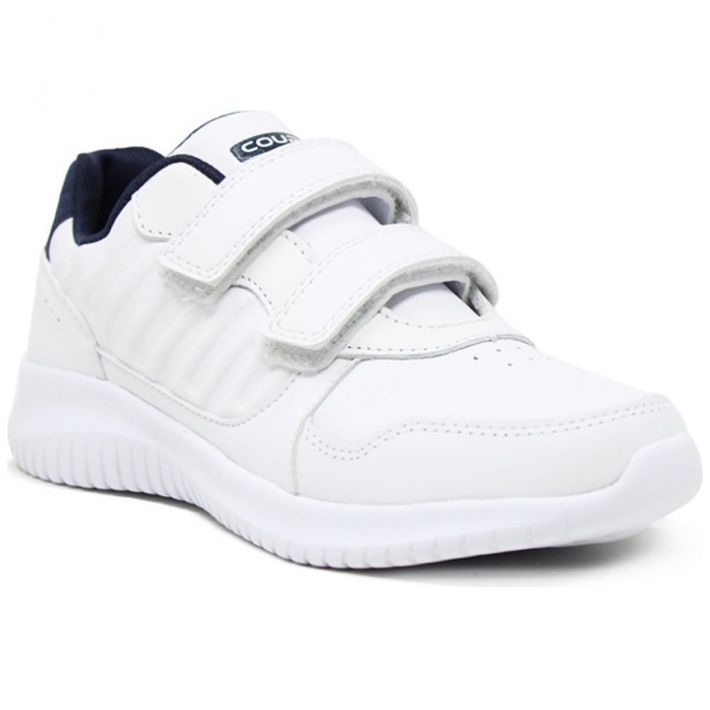 Tenis Escolar con Velcro 18-21 Blanco Court para Niño