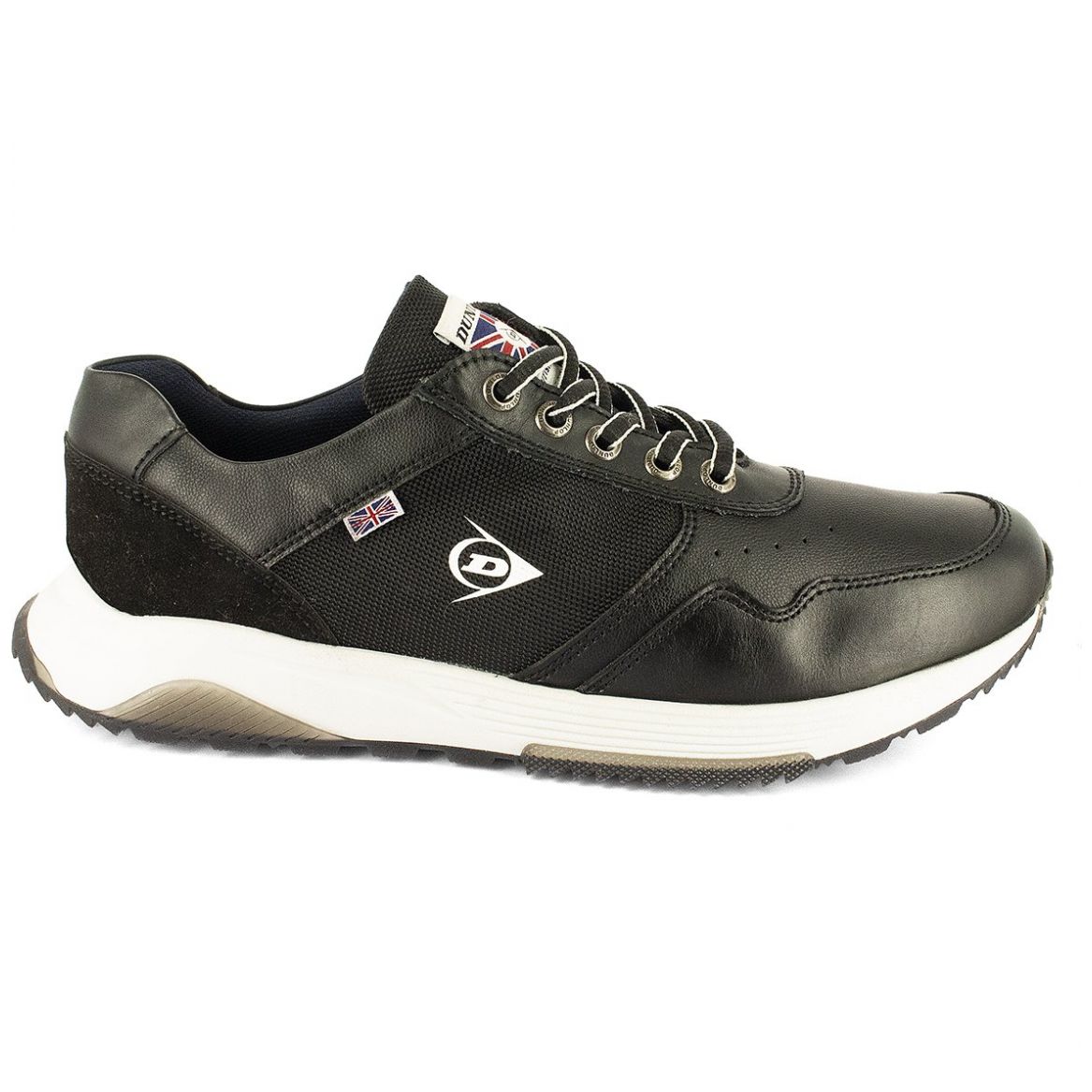 Tenis  Piel Negra Dunlop  para Hombre