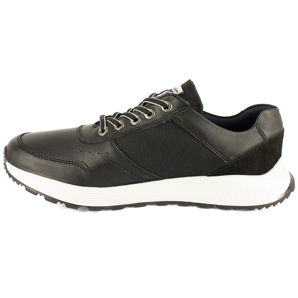 Tenis  Piel Negra Dunlop  para Hombre