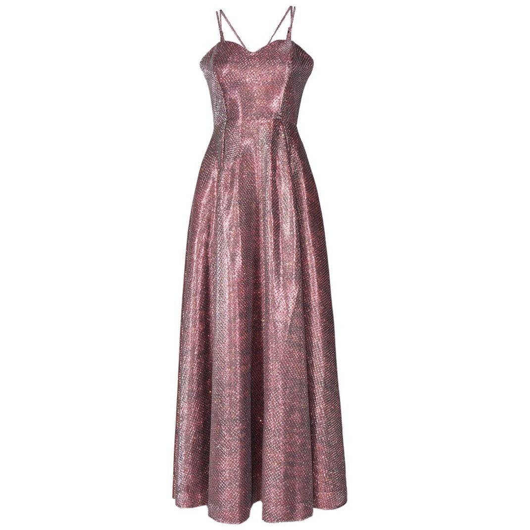 Vestidos largos de chiffon sin tirantes y escote corazón Jade