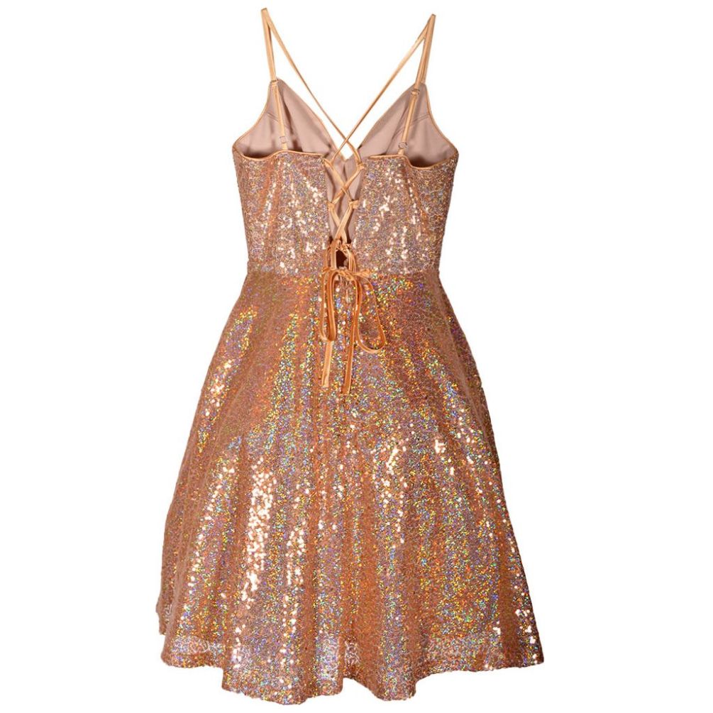 Vestido Corto Escote V de Miniseq Philosophy Jr Nights para Mujer