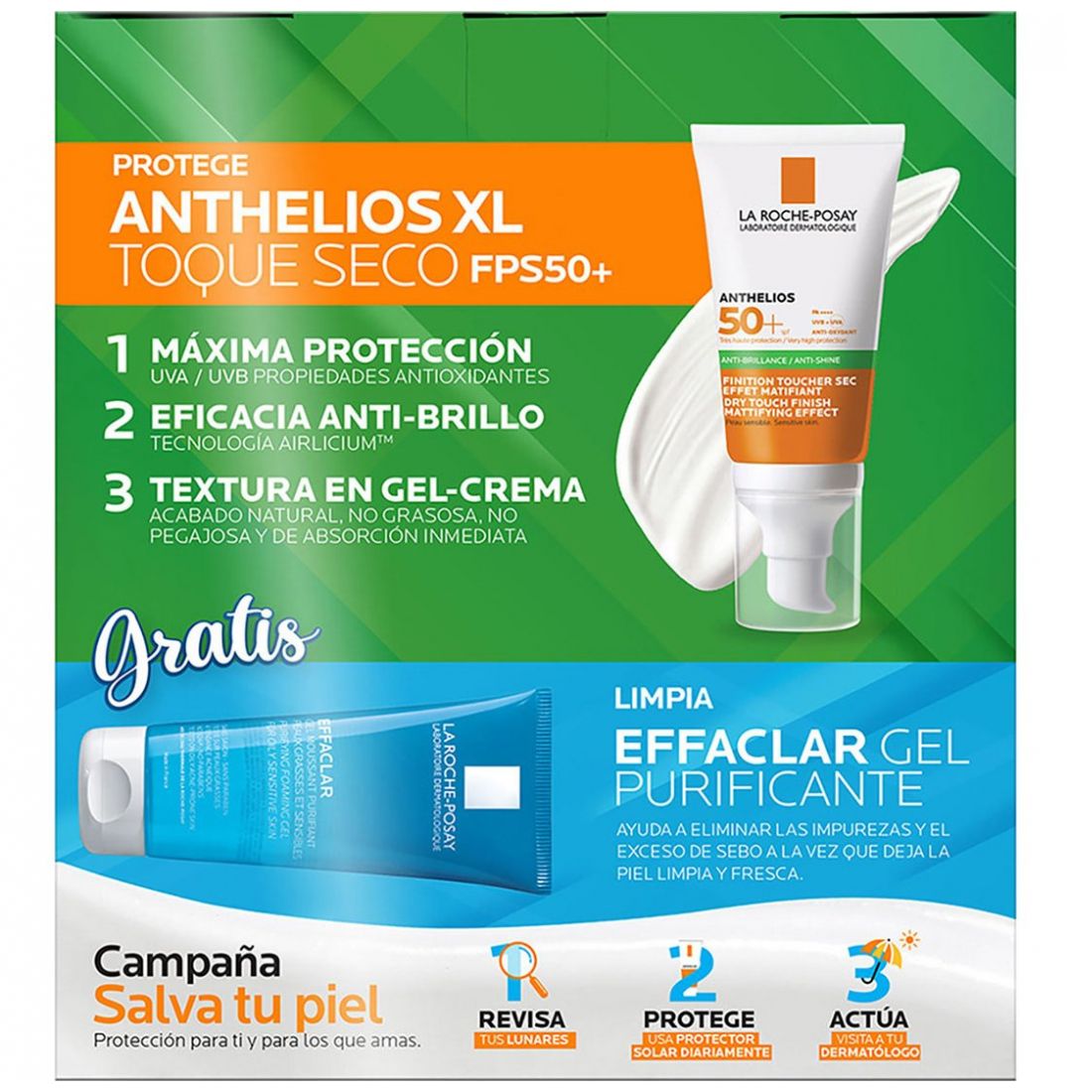Kit Protector Solar para Piel Grasa Anthelios con Limpieza