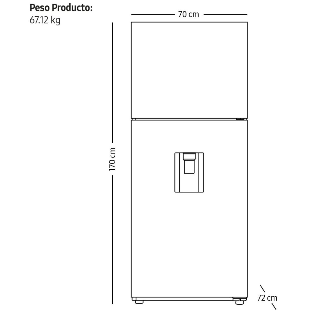 Refrigerador Samsung Congelador Superiror 16 Pies Rt44A6304S9/em Silver
