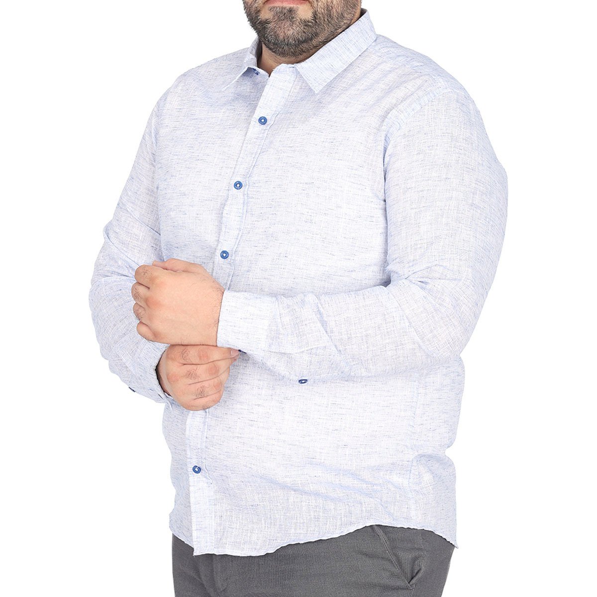 Camisa Plus Manga Larga  para Hombre