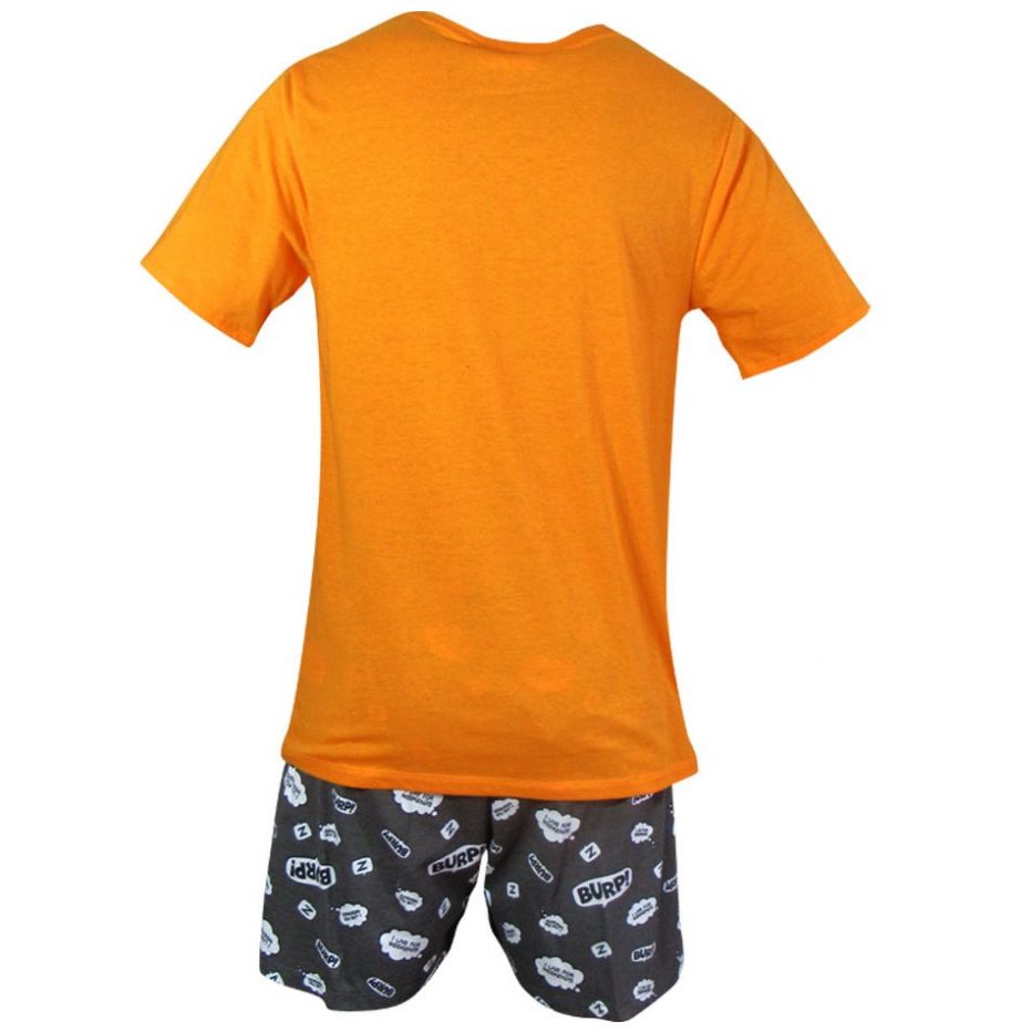 Pijama Playera Manga Corta Short con Estampado Garfield para Hombre