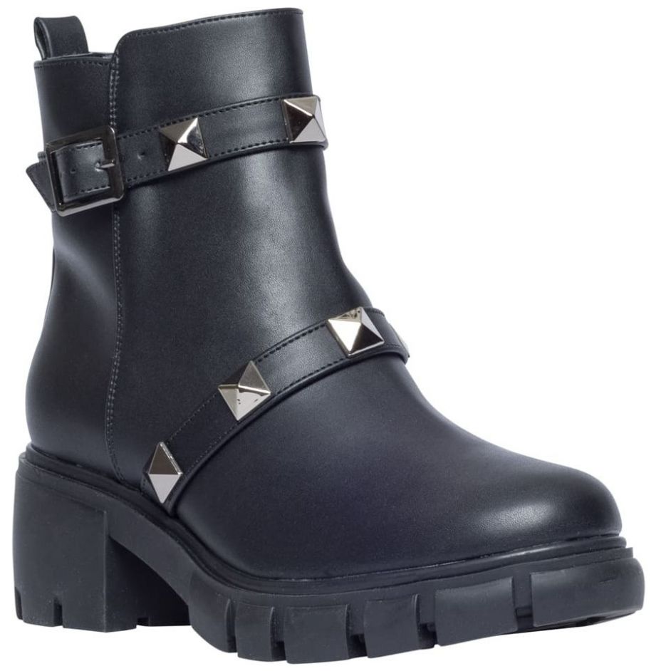 Botín con Pulsera y Aplicaciones Negro Forever 21