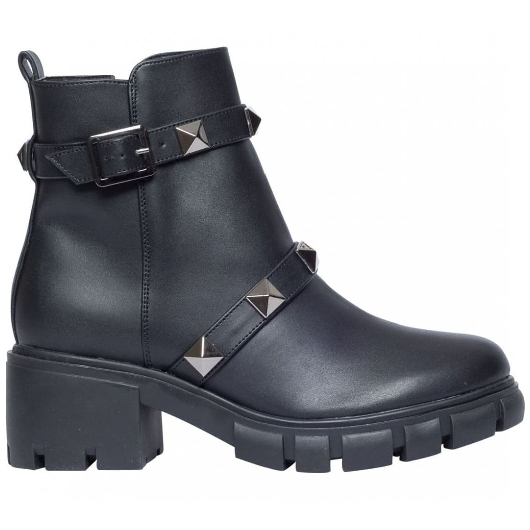 Botín con Pulsera y Aplicaciones Negro Forever 21