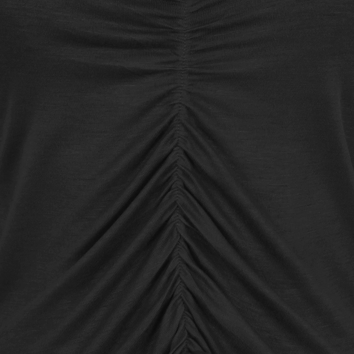 Blusa Negra Just By Basel Manga Larga Cuello V Diseño Lisa