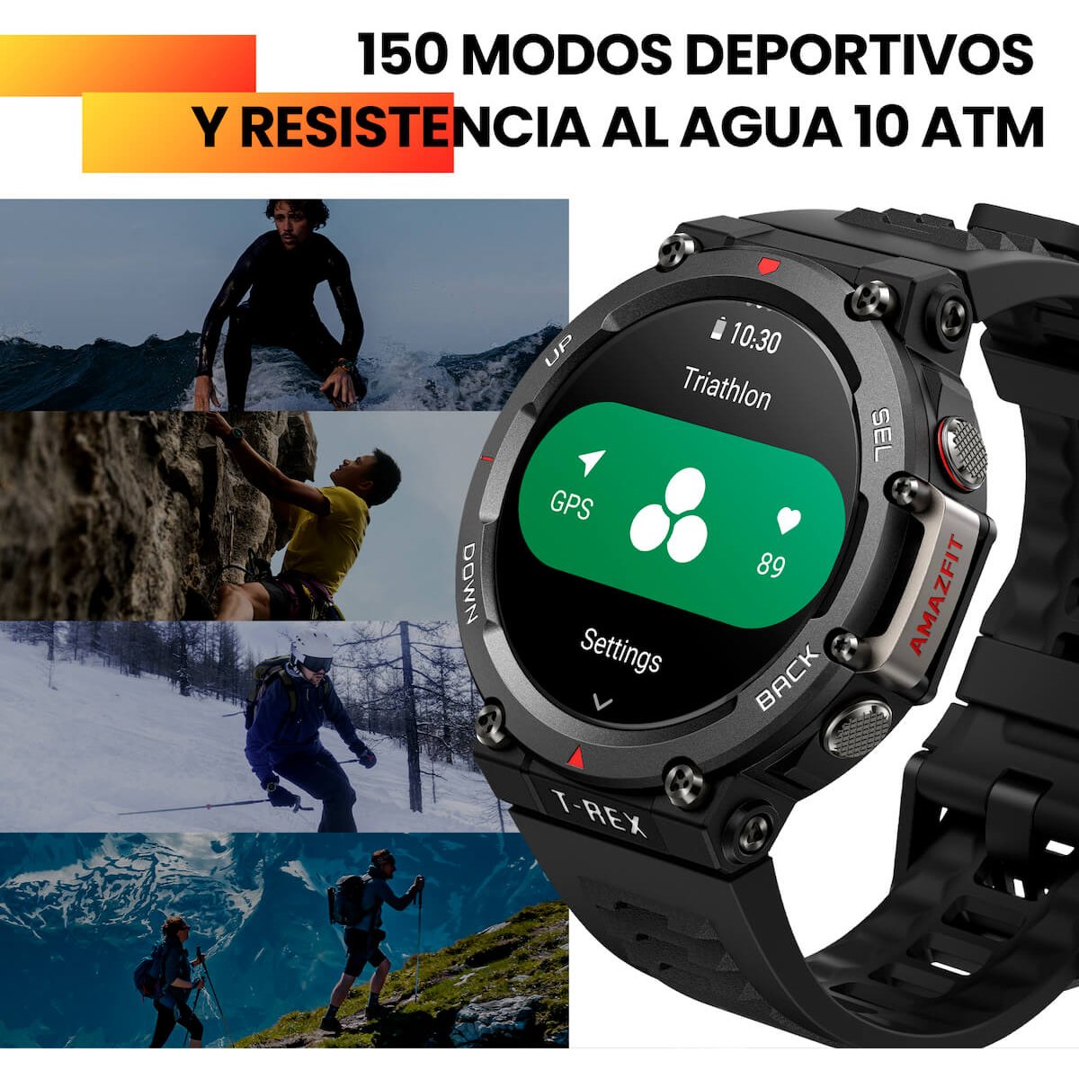 Amazfit Smartwatch Verde Trex 2 con Gps