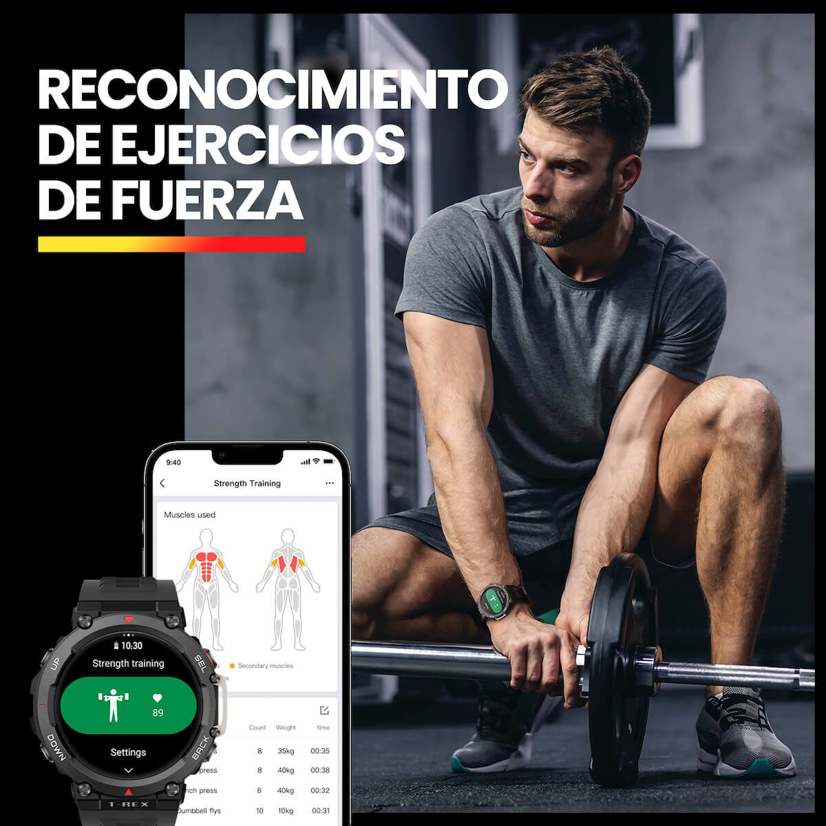 Amazfit Smartwatch Verde Trex 2 con Gps