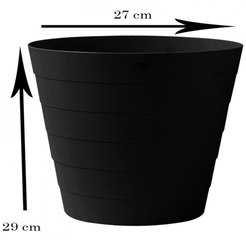 Bote Papelero 11 Lt Platico Negro Namaro Desig