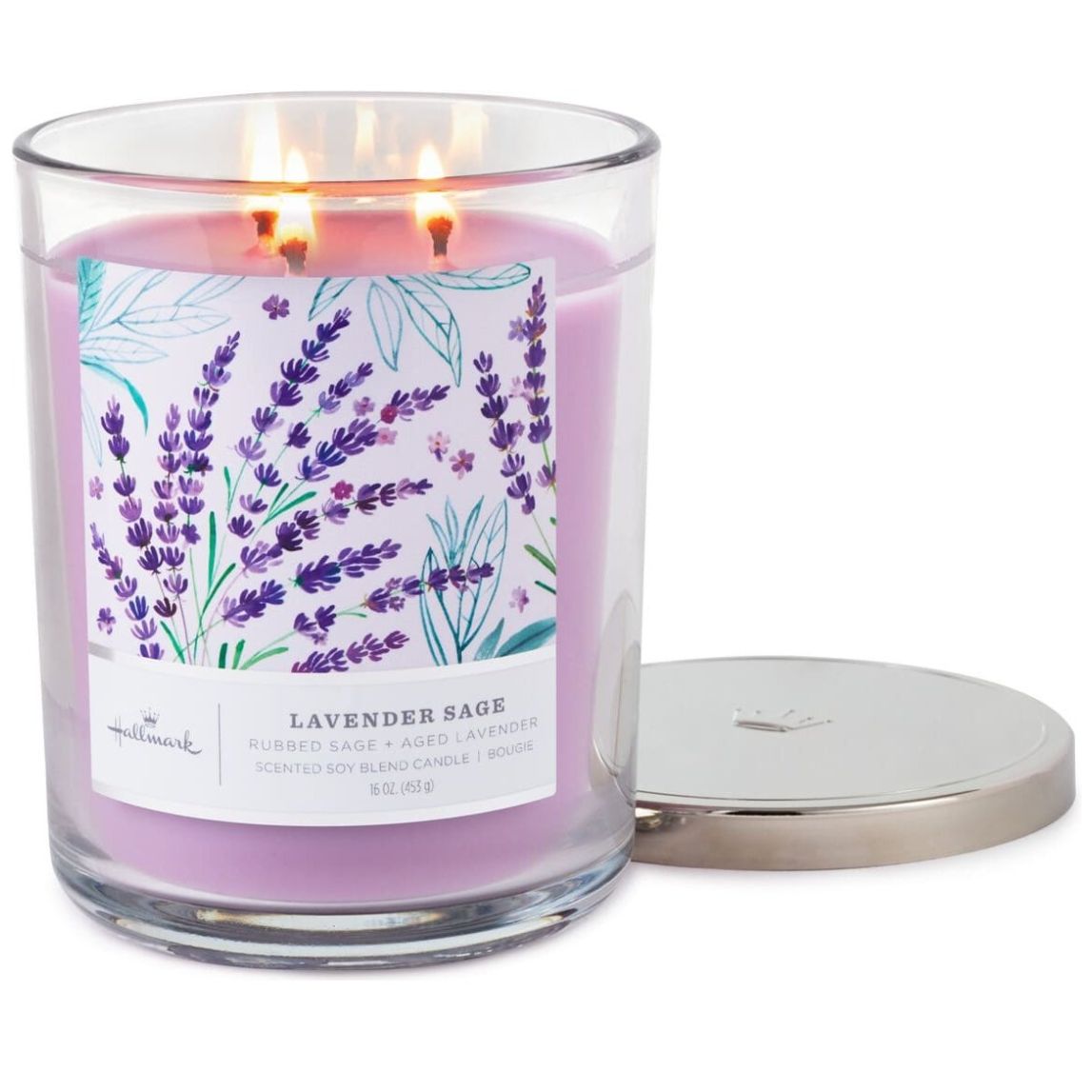 Vela Lavanda Salvia Aromática Morado Hallmark