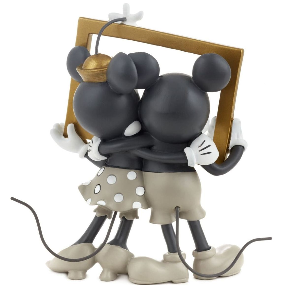 Figura Mickey Minnie Amor Dos Gris Hallmark