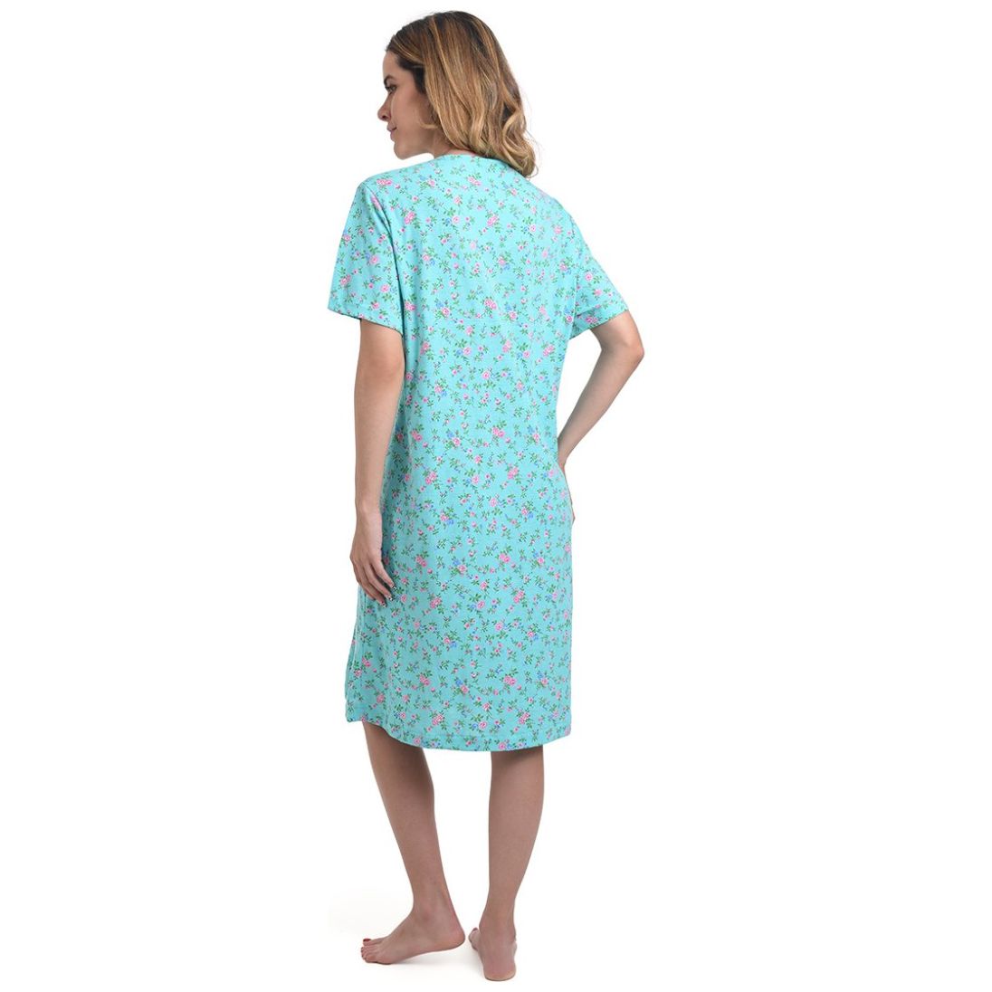 Bata Manga Corta con Flores Moda Villa