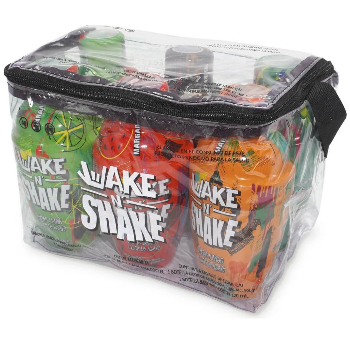 Coctel de Margarita Wake  Shake 6 Envases 170 Ml Cu (5 Sabores)
