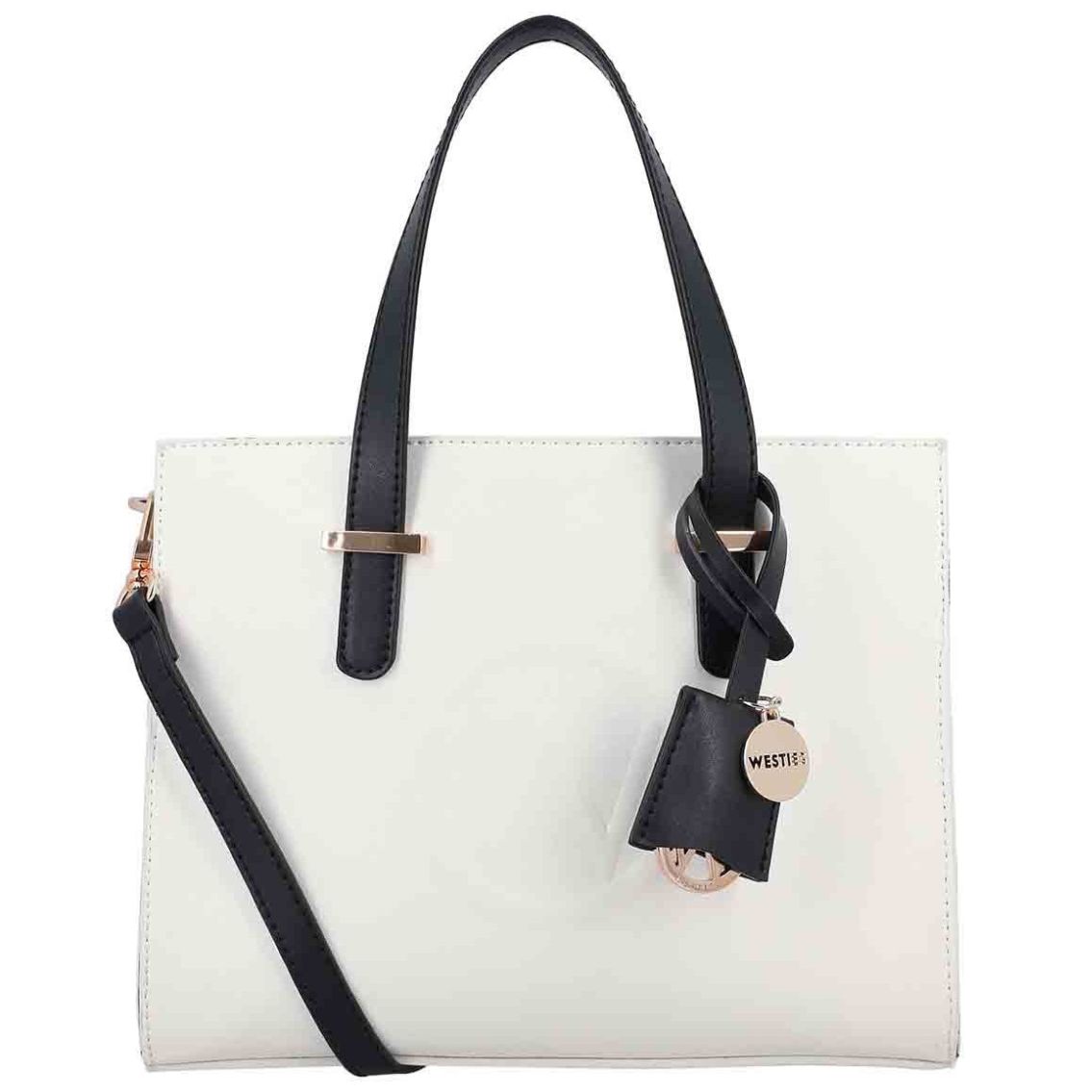 Bolsa  Satchel Negro/blanco Westies