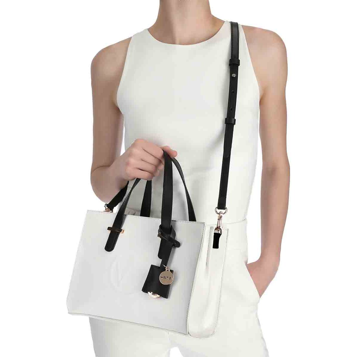 Bolsa  Satchel Negro/blanco Westies