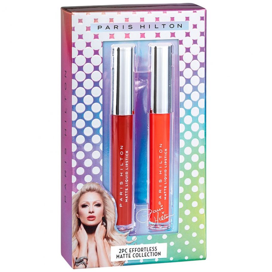 Estuche Maquillaje Paris Hilton Labial Liquido Effortless Matte Set 2 Piezas