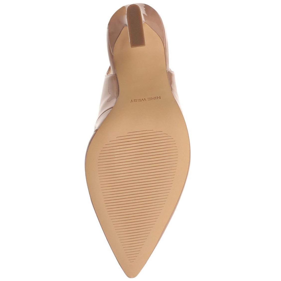 Zapatilla Material Patent con Hebilla Color Carne Nine West