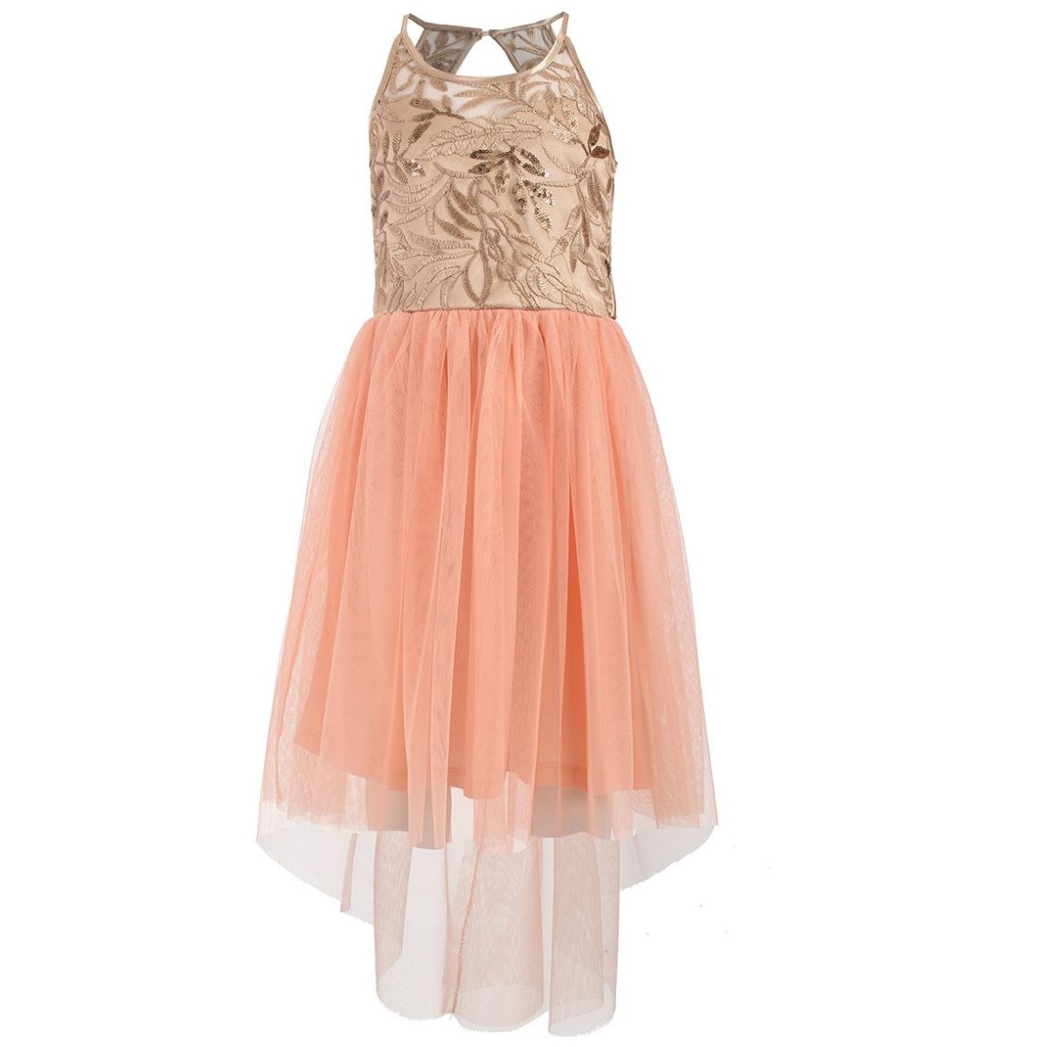 Vestido Pechera Bordado Hollywood North para Niña