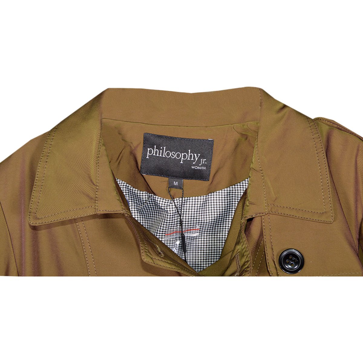 Gabardina Lisa con Capucha Y Cinturón Philosophy Woman