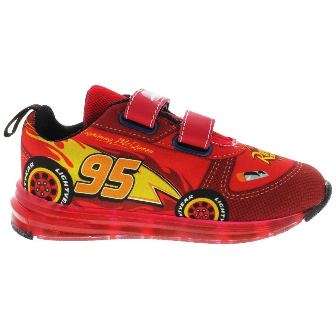 Tenis Montado Luces 14 19 Rojo Cars para Ni o