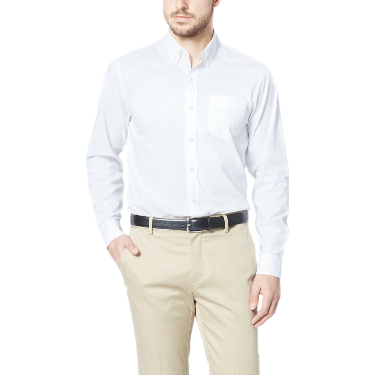 Camisa Blamca Lisa con Bolsillo al Frente Dockers para Hombre