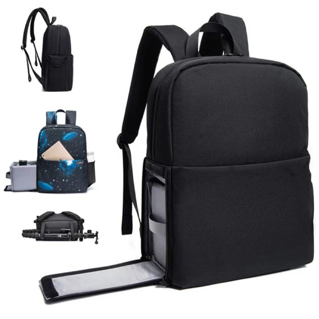 Mochila T4H para Laptop y Cámara Fotográfica Negro