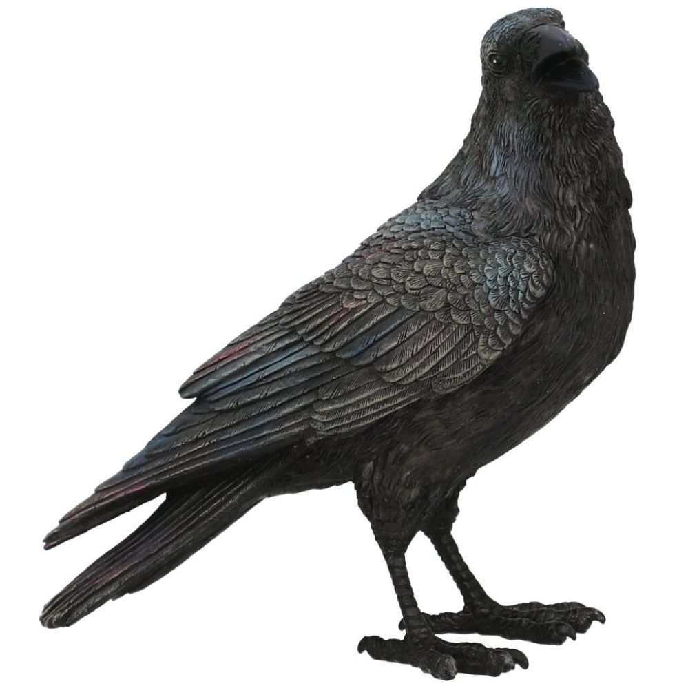 Figura Decorativa de Cuervo de Resina 16 Cm Halloween