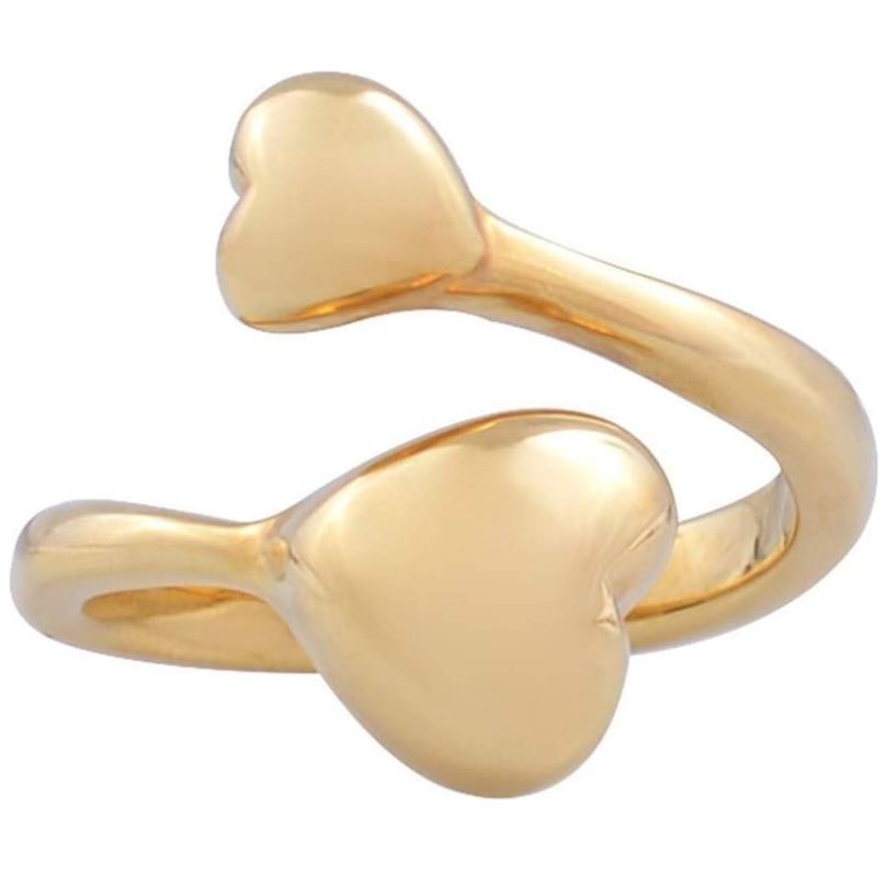 Anillo Corazones Oro 14K