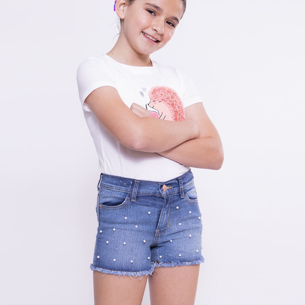 Short Mezclilla con Bolsas Studio si para Niña