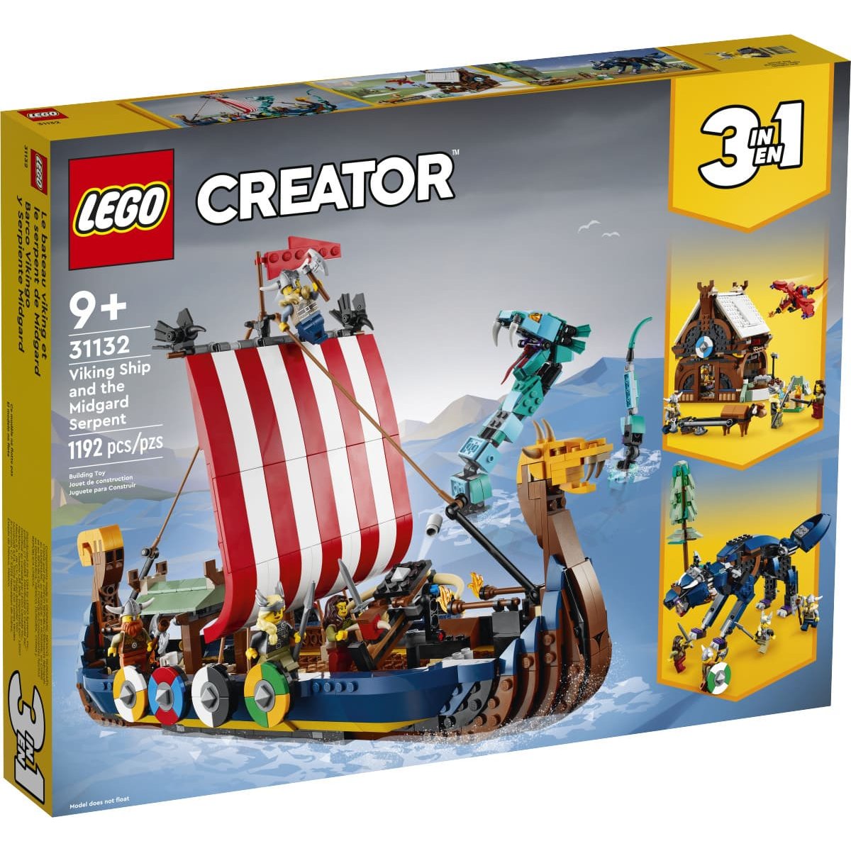 Barco Vikingo y Serpiente Midgard Lego Creator