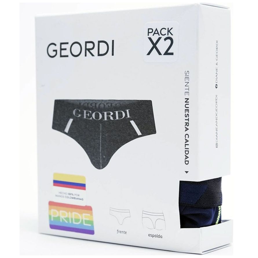 Paquete de 2 Tangas Brasileñas Geordi para Hombre