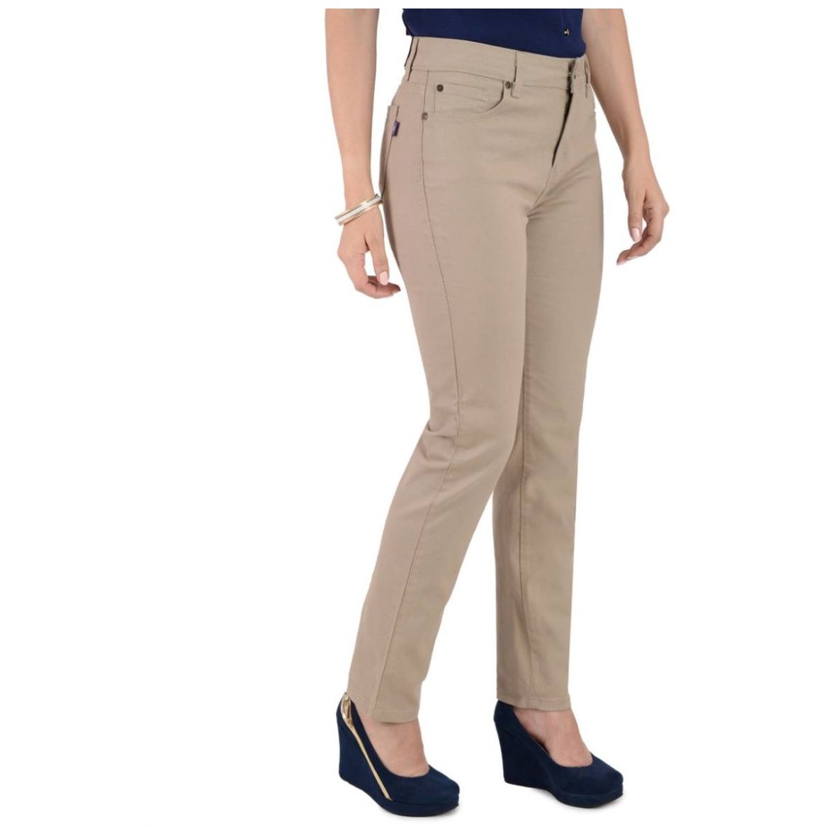 Pantalón Gloria Vanderbilt Corte Recto Diseño Gabardina para Mujer Petite