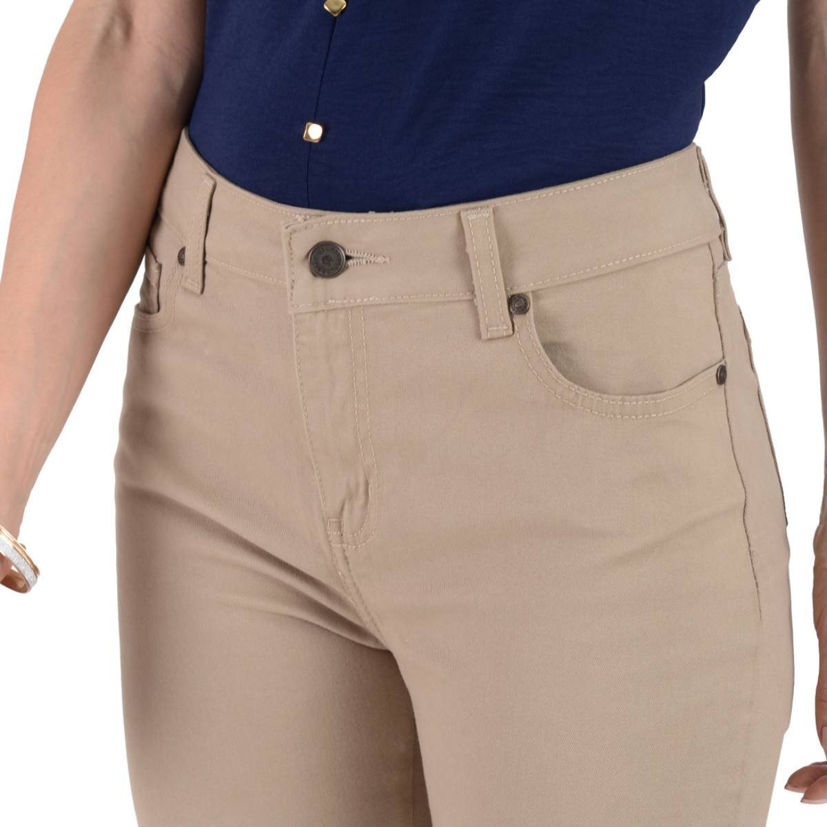 Pantalón Gloria Vanderbilt Corte Recto Diseño Gabardina para Mujer Petite