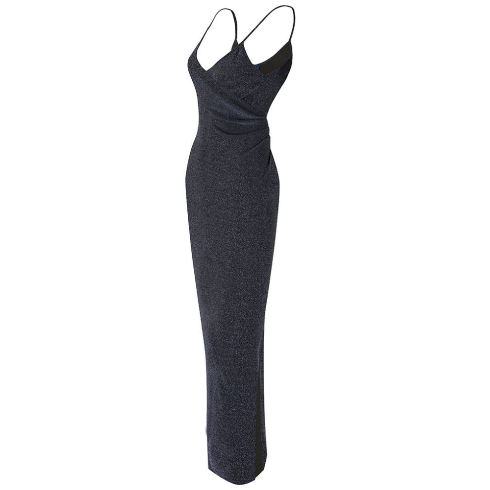 Vestido Drapeado Abertura en Pierna Noshe