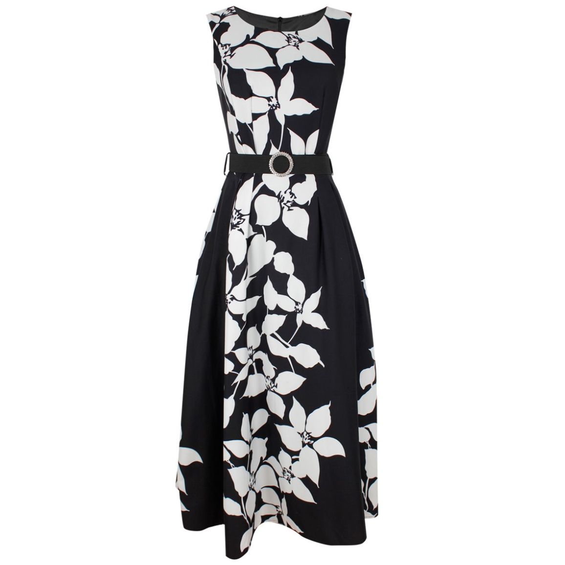 Vestido Basel Sin Manga Cuello Redondo Diseño Estampado para Mujer