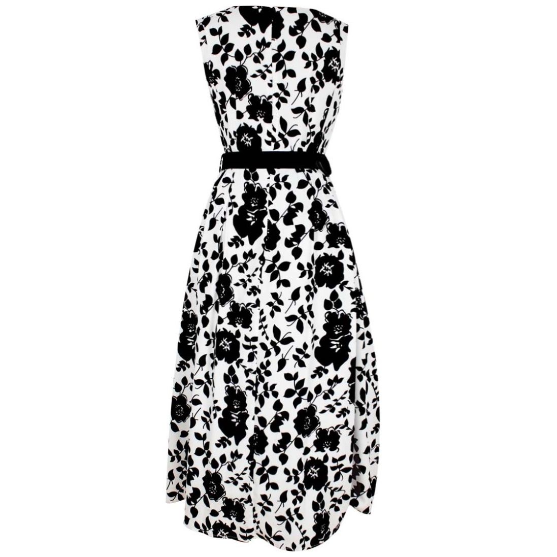 Vestido Basel Sin Manga Cuello Redondo Diseño Estampado para Mujer