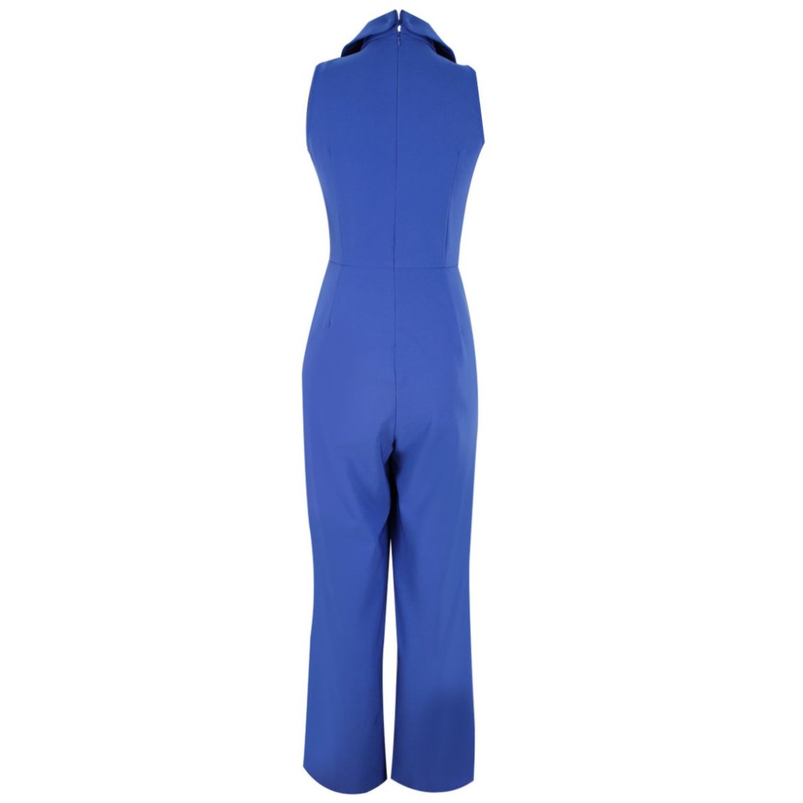 Jumpsuit City Femme Manga Sin Manga Cuello Cruzado Diseño Liso para Mujer