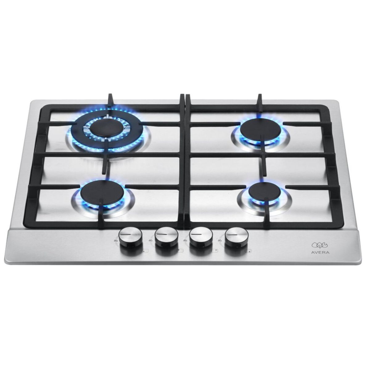 Parrilla Acero Inoxidable a Gas 4 Quemadores Avera