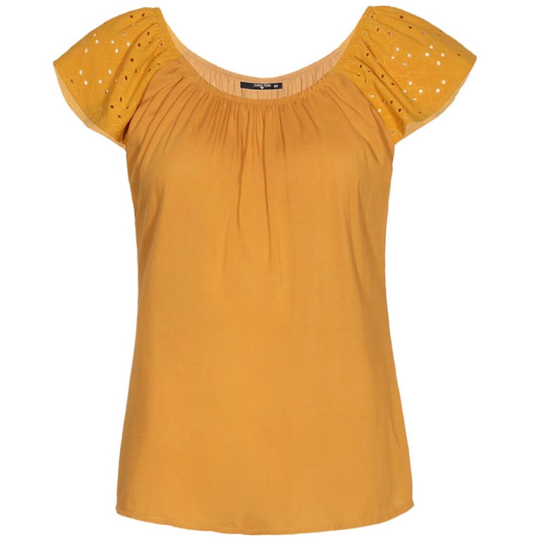 blusa cuello redondo manga corta