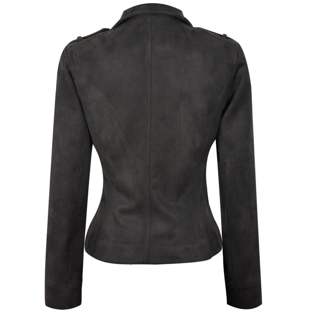 Chamarra Elle Manga Larga Cuello con Solapa Diseño Tipo Biker  para Mujer