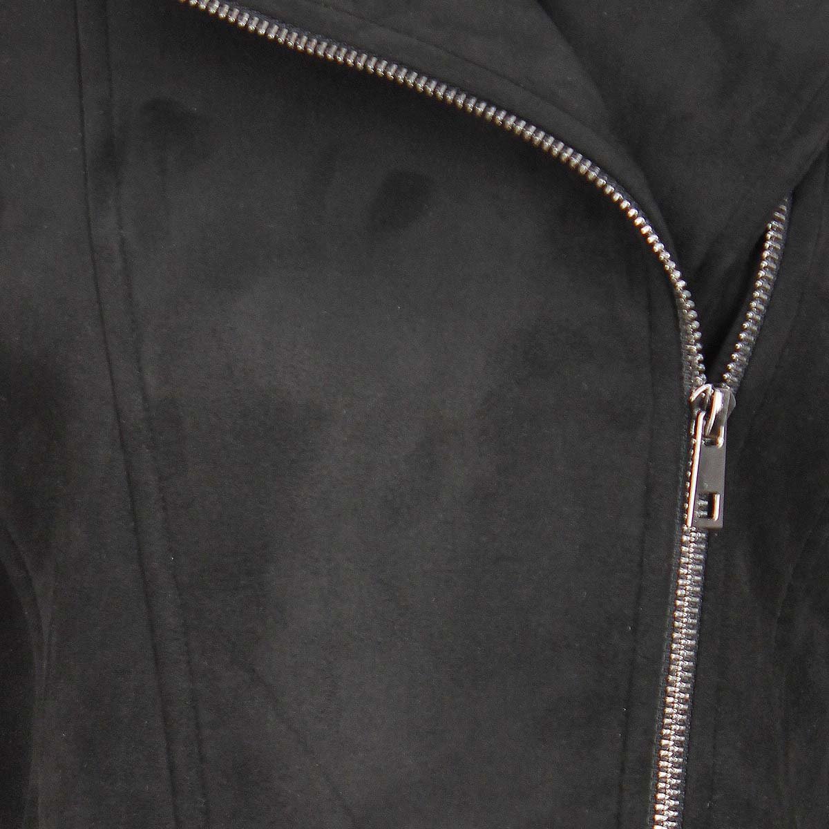 Chamarra Elle Manga Larga Cuello con Solapa Diseño Tipo Biker  para Mujer