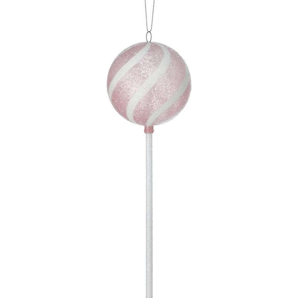 Adorno Paleta Rosa Y Blanco 25 Cm