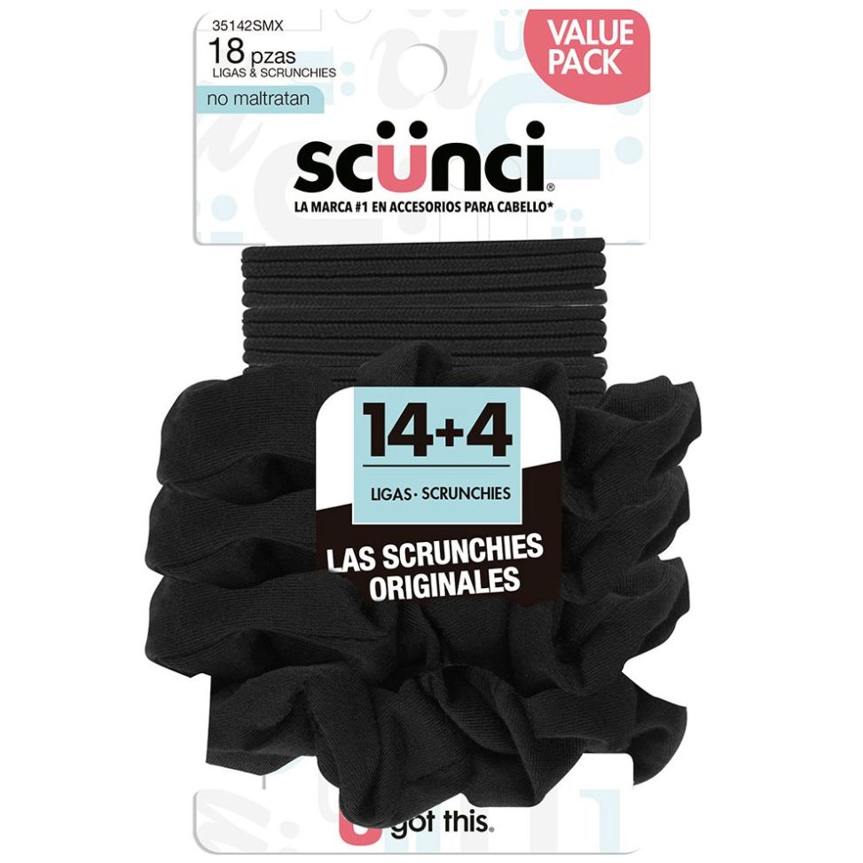 Value Pack Ligas & Scrunchies Scunci 18P