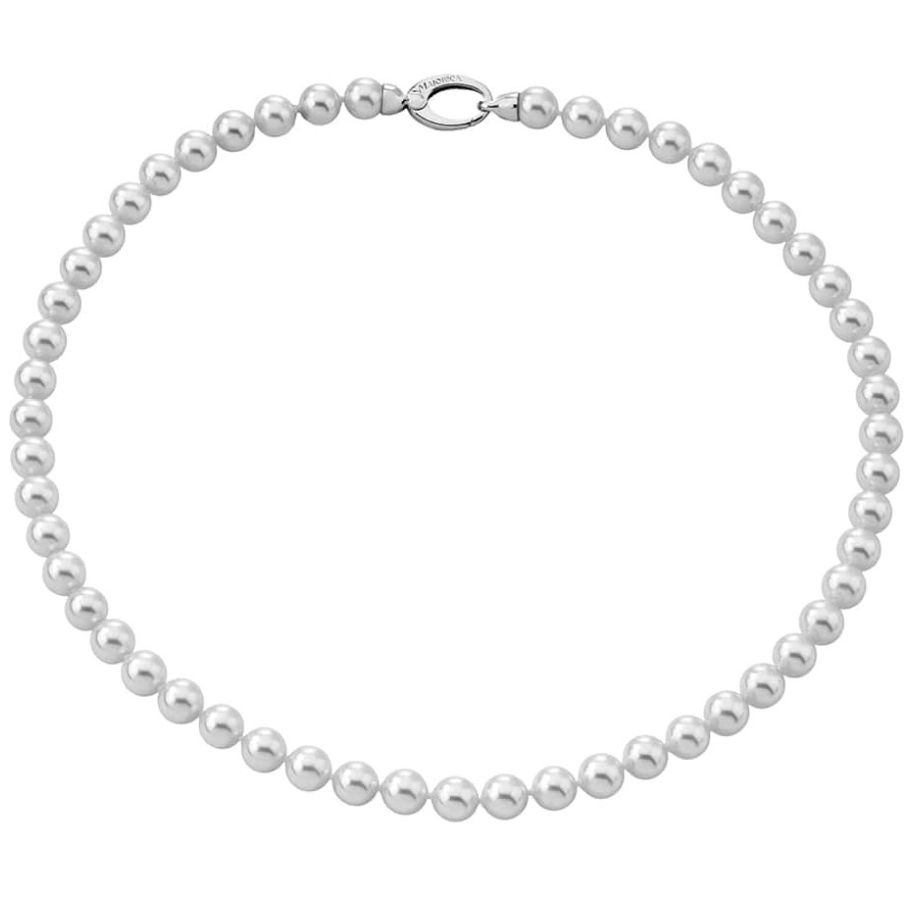 Collar Majorica Perla Blanca 8Mm Plata Rodiada