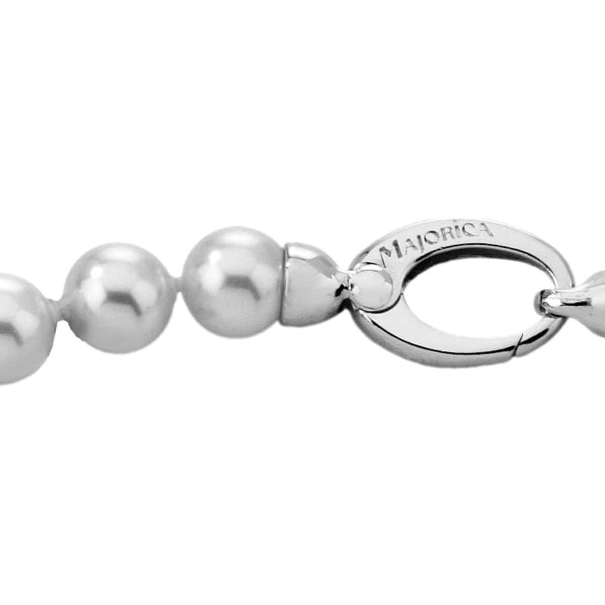 Collar Majorica Perla Blanca 8Mm Plata Rodiada