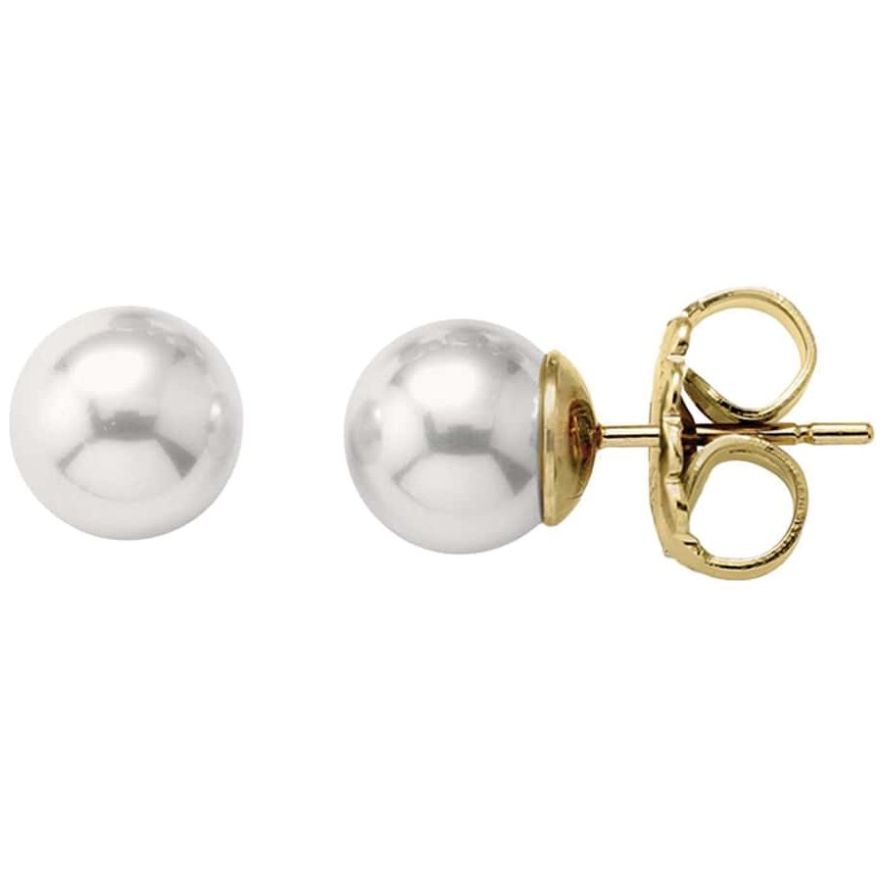 Aretes con Perla Blanca Majorica
