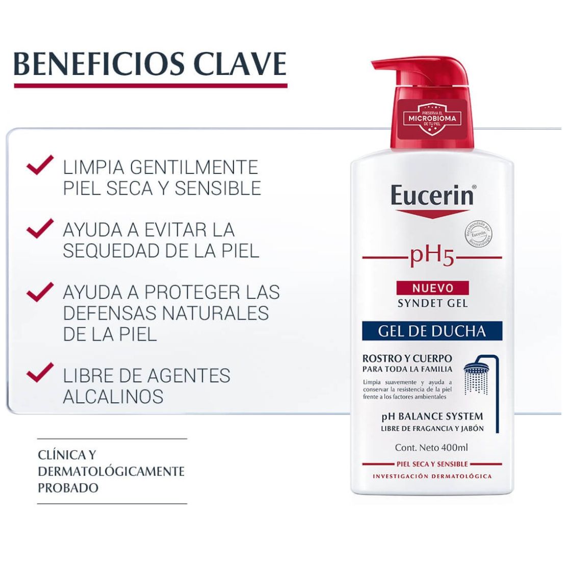 Eucerin Ph5 Syndet Gel de Ducha 400Ml