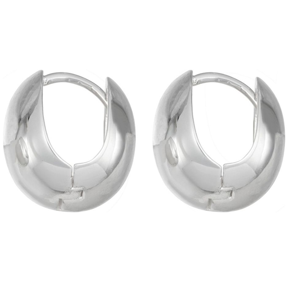 Aretes Botón en Forma Circular Y Acabado Brillante  Napier